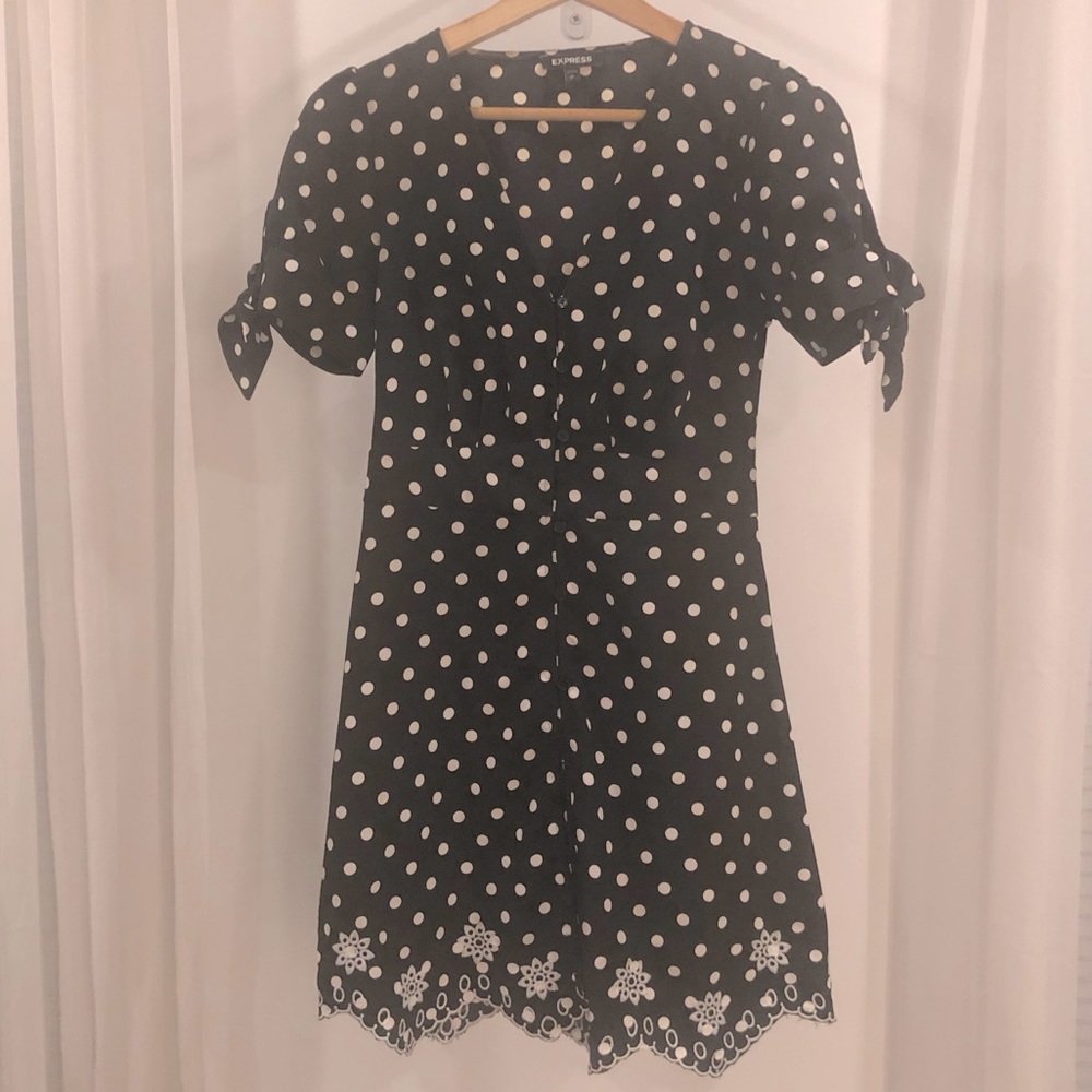Express polka dot dress